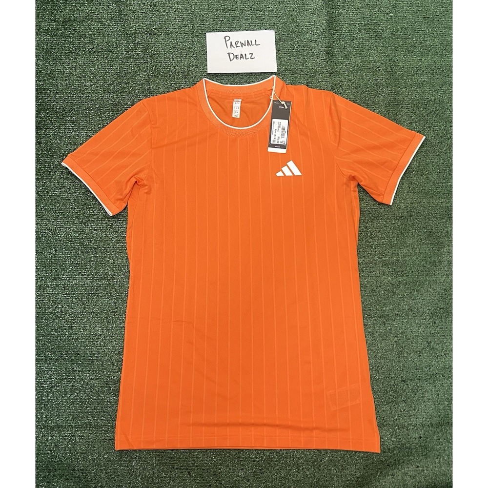 Adidas Tennis Climacool+ Freelift Tee Pro T-Shirt Orange Men's Medium KH0442